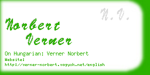 norbert verner business card